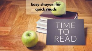 easy shayari for quick reads