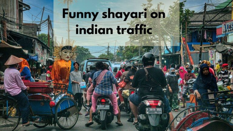 funny shayari on indian traffic