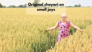 original shayari on small joys