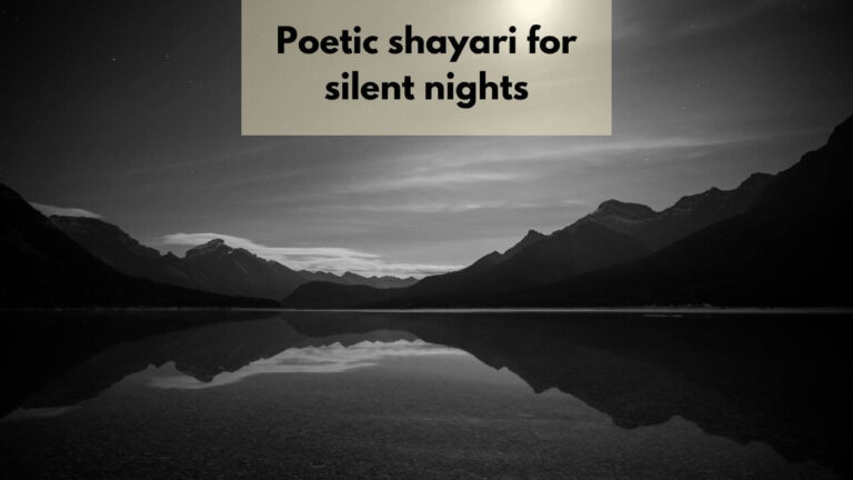 poetic shayari for silent nights